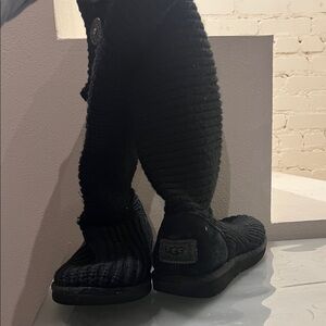 UGG Women's Black Knit Boots